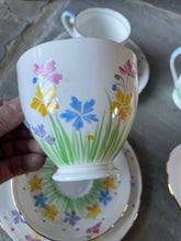 Load image into Gallery viewer, Vintage Hand Painted Royal Grafton Bone China Tea Set Spring Flowers Easter