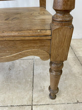 Load image into Gallery viewer, Large Antique Victorian Stripped Oak Armchair Throne