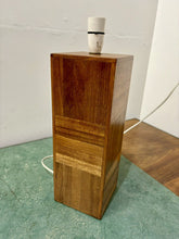 Load image into Gallery viewer, Original 1950s/60s Large Italian Walnut Marquetry Table Lamp And Shade