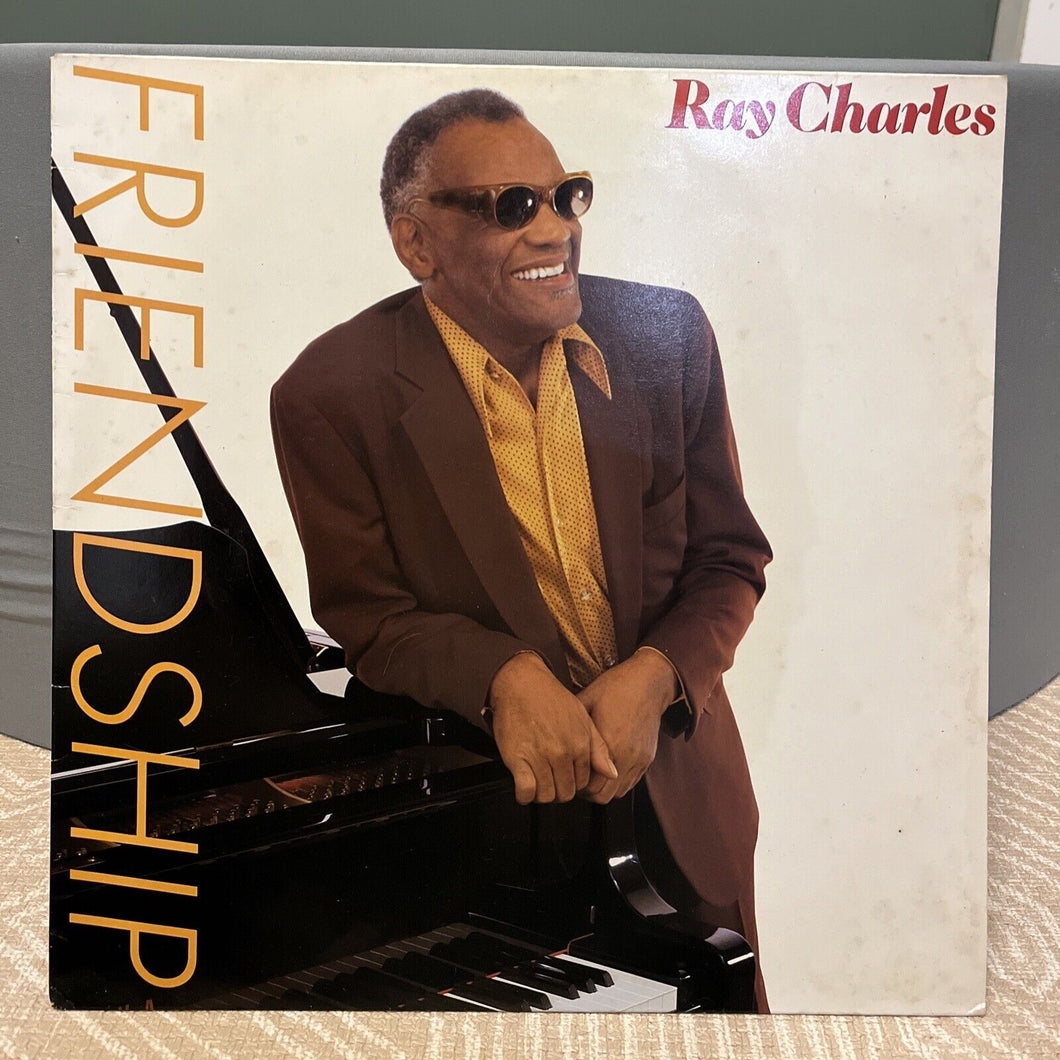 Ray Charles - Friendship - Vinyl LP - CBS26060 - Wille Nelson Johnny Cash EX/VG+