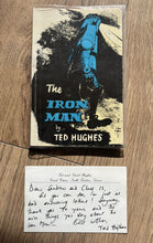 Load image into Gallery viewer, Ted Hughes The Iron Man Paperback With Signed Postcard