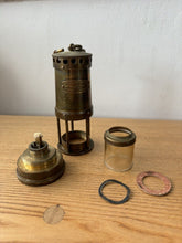 Load image into Gallery viewer, Small Miners Lamp E.Thomas &amp; Williams Ltd, Cambrian No HS319 Brass 6” Tall