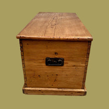 Load image into Gallery viewer, Beautiful Antique Rustic Stripped Pine Blanket Box Chest Trunk