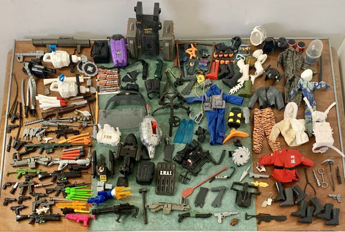 Action Man 1990s / 40th Job Lot Bundle Clothes Accessories Weapons Spares