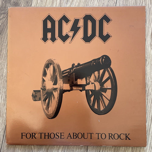 AC/DC For Those About To Rock 1981 UK 1st Press Vinyl LP EX/EX Embossed