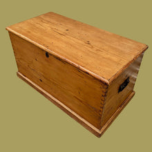 Load image into Gallery viewer, Beautiful Antique Rustic Stripped Pine Blanket Box Chest Trunk