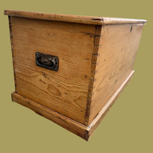 Load image into Gallery viewer, Beautiful Antique Rustic Stripped Pine Blanket Box Chest Trunk