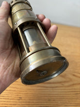 Load image into Gallery viewer, Small Miners Lamp E.Thomas &amp; Williams Ltd, Cambrian No HS319 Brass 6” Tall