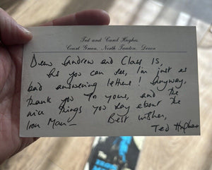 Ted Hughes The Iron Man Paperback With Signed Postcard