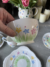 Load image into Gallery viewer, Vintage Hand Painted Royal Grafton Bone China Tea Set Spring Flowers Easter