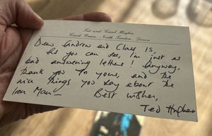 Ted Hughes The Iron Man Paperback With Signed Postcard