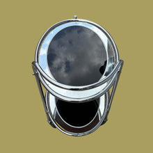 Load image into Gallery viewer, Original 1950s Art Deco Black &amp; Mirror Chrome Cocktail Drinks Trolley Savoy