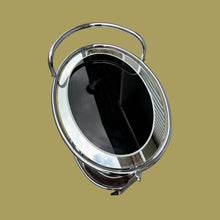 Load image into Gallery viewer, Original 1950s Art Deco Black &amp; Mirror Chrome Cocktail Drinks Trolley Savoy