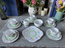 Load image into Gallery viewer, Vintage Hand Painted Royal Grafton Bone China Tea Set Spring Flowers Easter
