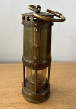 Load image into Gallery viewer, Small Miners Lamp E.Thomas &amp; Williams Ltd, Cambrian No HS319 Brass 6” Tall