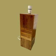 Load image into Gallery viewer, Original 1950s/60s Large Italian Walnut Marquetry Table Lamp And Shade