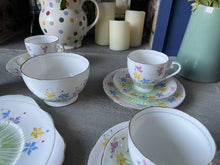 Load image into Gallery viewer, Vintage Hand Painted Royal Grafton Bone China Tea Set Spring Flowers Easter