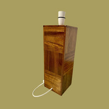 Load image into Gallery viewer, Original 1950s/60s Large Italian Walnut Marquetry Table Lamp And Shade