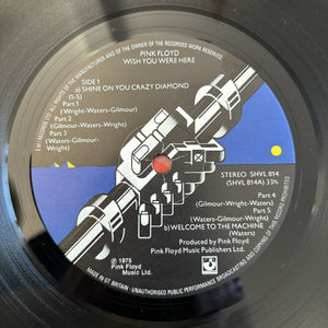 Pink Floyd - Wish You Were Here Vinyl LP 1st UK Issue A1/B5 EX/VG+ 1975