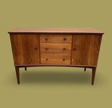 Load image into Gallery viewer, Stunning Mid Century Compact 4ft 6” Walnut Sideboard Gimson And Slater Vesper