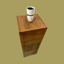 Load image into Gallery viewer, Original 1950s/60s Large Italian Walnut Marquetry Table Lamp And Shade