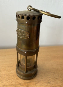 Small Miners Lamp E.Thomas & Williams Ltd, Cambrian No HS319 Brass 6” Tall