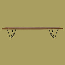 Load image into Gallery viewer, Vintage Mid Century Hille Robin Day Mahogany Slatted Wood Bench Sold At Heals