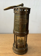 Load image into Gallery viewer, Small Miners Lamp E.Thomas &amp; Williams Ltd, Cambrian No HS319 Brass 6” Tall