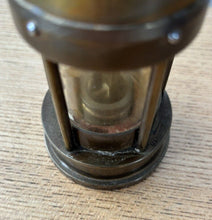 Load image into Gallery viewer, Small Miners Lamp E.Thomas &amp; Williams Ltd, Cambrian No HS319 Brass 6” Tall