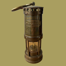 Load image into Gallery viewer, Small Miners Lamp E.Thomas &amp; Williams Ltd, Cambrian No HS319 Brass 6” Tall