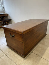 Load image into Gallery viewer, Large Victorian Camphor Wood Blanket Box Chest Trunk Coffee Table