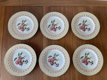 Load image into Gallery viewer, 6x Johnson Brothers Fruit Sampler Luncheon Plates Plums 9” Diameter