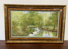 Load image into Gallery viewer, Large Framed Springtime Woodland Scene Textured Oil Painting By Terry Evans