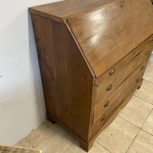 Large Rustic Antique Victorian Danish Oak Bureau Desk Drawers