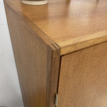 Load image into Gallery viewer, Danish Teak Modernist Storage Record Cabinet On Tapered Wooden Legs