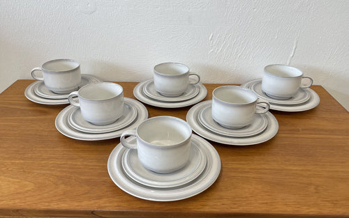 6x Retro MCM Coffee Cups, Saucers And Plates Goebel Oeslauer Country Lorraine