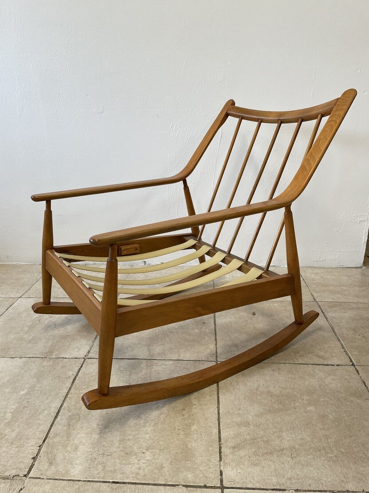 Vintage Mid Century Retro Scandart Rocking Chair For Restoration