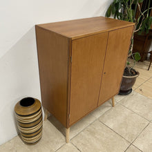 Load image into Gallery viewer, Danish Teak Modernist Storage Record Cabinet On Tapered Wooden Legs