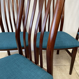 Set Of 6x Danish Modern Kai Kristiansen Model 170 Chairs Schou Andersen Rosewood