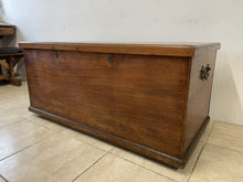 Load image into Gallery viewer, Large Victorian Camphor Wood Blanket Box Chest Trunk Coffee Table