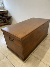 Load image into Gallery viewer, Large Victorian Camphor Wood Blanket Box Chest Trunk Coffee Table