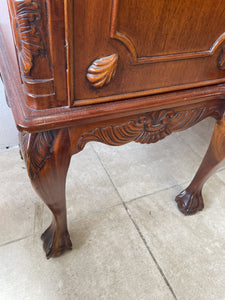 Solid Mahogany Reproduction Chippendale Style Breakfront Sideboard Claw And Ball