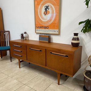 Original Retro Mid Century 1960s Teak Sideboard Credenza Media Unit