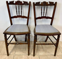 Load image into Gallery viewer, Pair Of Antique Matching Victorian Bedroom Occasional Chairs