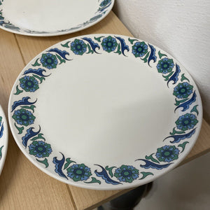 Set of 8x Retro 1960s Johnson Brothers Snowhite 9” Salad Luncheon Plates