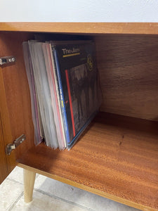 Small G Plan Teak Record Cabinet Small Sideboard On Tapered Wooden Legs