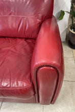 Load image into Gallery viewer, Modern Art Deco 1930s French Club Cigar Style Red Leather Sofa Settee