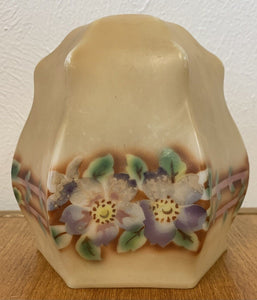 Vintage Milk Glass Ceiling Light Shade Floral Design 5.5” Tall