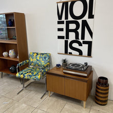 Load image into Gallery viewer, Small G Plan Teak Record Cabinet Small Sideboard On Tapered Wooden Legs