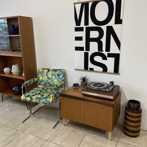 Small G Plan Teak Record Cabinet Small Sideboard On Tapered Wooden Legs